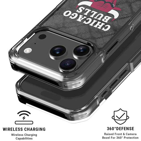 NBA Chicago Bulls Dark Rust iPhone 18 Pro Clear Case