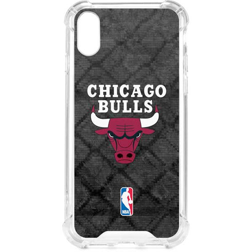 NBA Chicago Bulls Dark Rust iPhone XS Clear Case