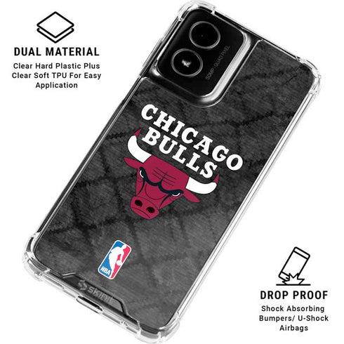 NBA Chicago Bulls Dark Rust Moto G Power 5G (2024) Clear Case