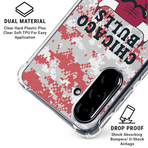 NBA Chicago Bulls Digi Camo Galaxy A36 5G Clear Case