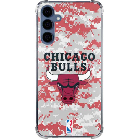 NBA Chicago Bulls Digi Camo Galaxy A55 5G Clear Case