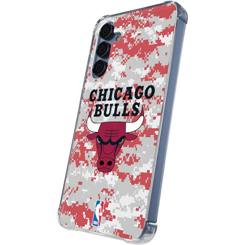 NBA Chicago Bulls Digi Camo Galaxy A55 5G Clear Case