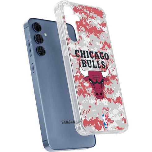 NBA Chicago Bulls Digi Camo Galaxy A55 5G Clear Case