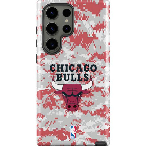 NBA Chicago Bulls Digi Camo Galaxy S23 Ultra Pro Case