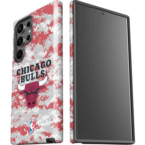 NBA Chicago Bulls Digi Camo Galaxy S23 Ultra Pro Case