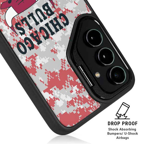 NBA Chicago Bulls Digi Camo Galaxy S24 Plus Kickstand Case