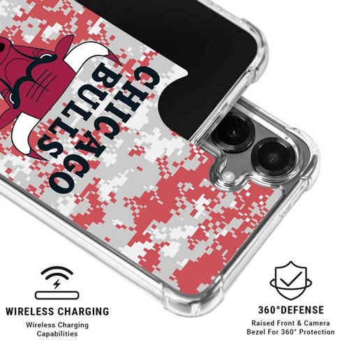 NBA Chicago Bulls Digi Camo Galaxy S26 Plus Clear Case