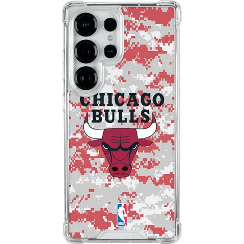 NBA Chicago Bulls Digi Camo Galaxy S26 Ultra Clear Case