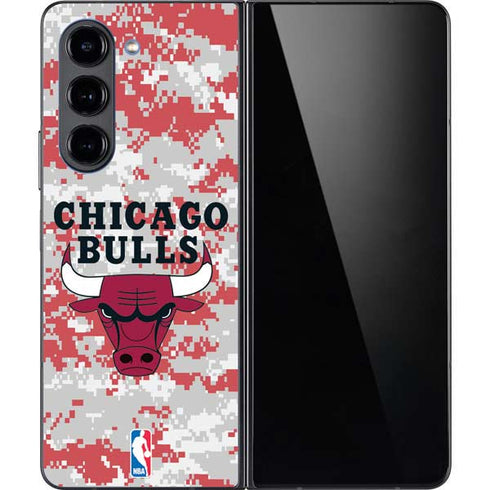 NBA Chicago Bulls Digi Camo Galaxy Z Fold5 5G Skin