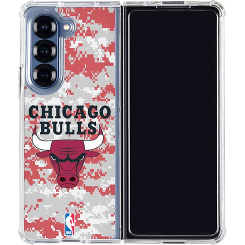 NBA Chicago Bulls Digi Camo Galaxy Z Fold6 Clear Case
