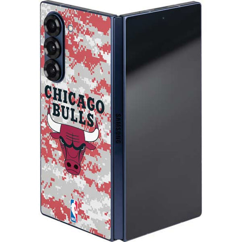 NBA Chicago Bulls Digi Camo Galaxy Z Fold6 Skin