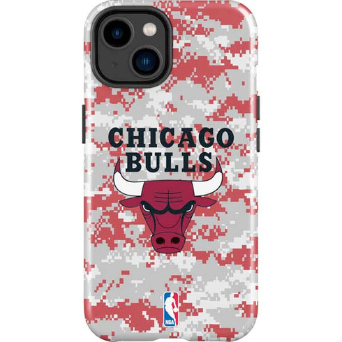 NBA Chicago Bulls Digi Camo iPhone 15 Impact Case