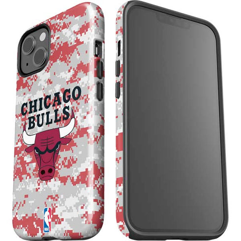 NBA Chicago Bulls Digi Camo iPhone 15 Impact Case