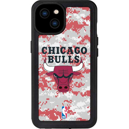 NBA Chicago Bulls Digi Camo iPhone 15 Plus Waterproof Case