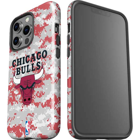NBA Chicago Bulls Digi Camo iPhone 15 Pro Impact Case