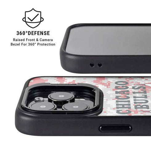 NBA Chicago Bulls Digi Camo iPhone 15 Pro Kickstand Case