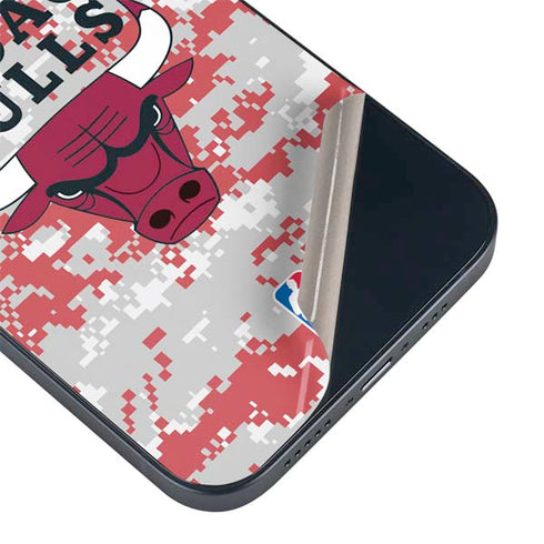 NBA Chicago Bulls Digi Camo iPhone 15 Skin