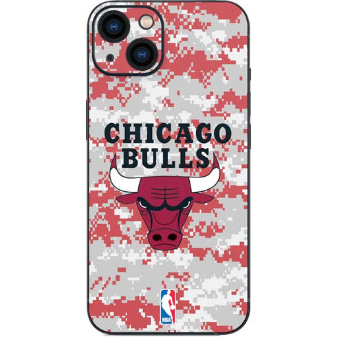 NBA Chicago Bulls Digi Camo iPhone 15 Skin
