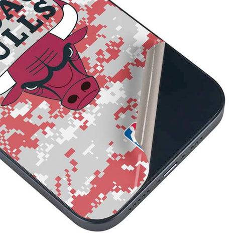 NBA Chicago Bulls Digi Camo iPhone 15 Skin