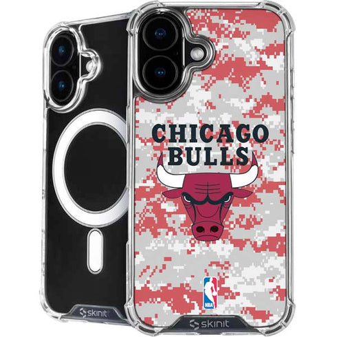 NBA Chicago Bulls Digi Camo iPhone 16 MagSafe Case
