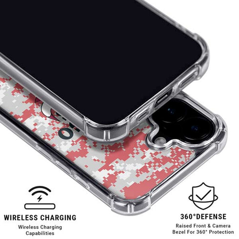 NBA Chicago Bulls Digi Camo iPhone 16 Plus Clear Case