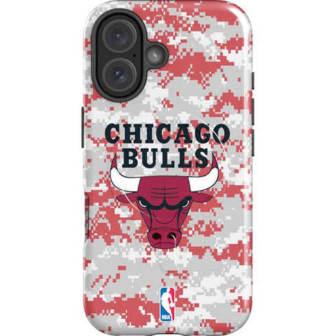 NBA Chicago Bulls Digi Camo iPhone 16 Plus Magsafe Impact Case