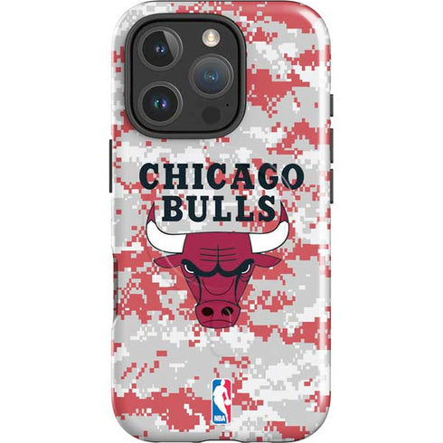 NBA Chicago Bulls Digi Camo iPhone 16 Pro Magsafe Impact Case