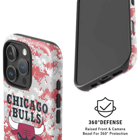NBA Chicago Bulls Digi Camo iPhone 16 Pro Magsafe Impact Case