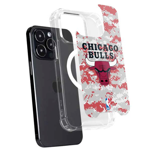 NBA Chicago Bulls Digi Camo iPhone 16 Pro Max MagSafe Case