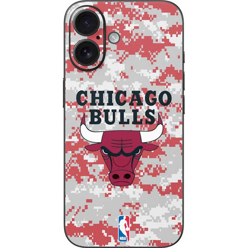 NBA Chicago Bulls Digi Camo iPhone 16 Skin