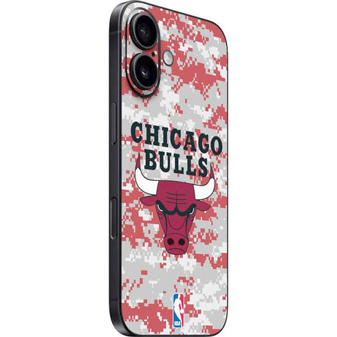 NBA Chicago Bulls Digi Camo iPhone 16 Skin