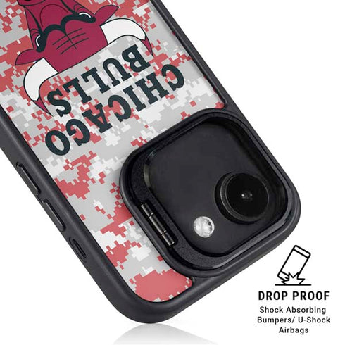 NBA Chicago Bulls Digi Camo iPhone 16e Kickstand Case
