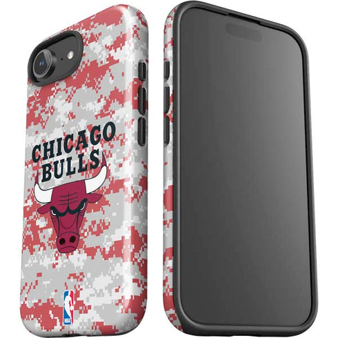 NBA Chicago Bulls Digi Camo iPhone 16e Impact Case
