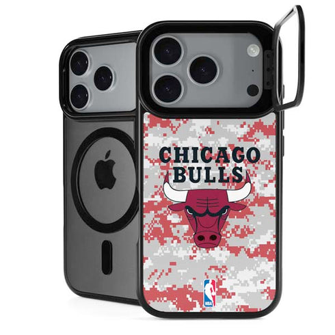 NBA Chicago Bulls Digi Camo iPhone 18 Pro Kickstand Case