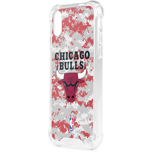 NBA Chicago Bulls Digi Camo iPhone XS Clear Case