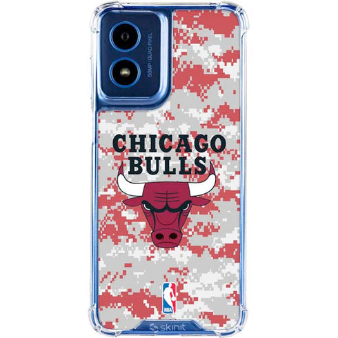NBA Chicago Bulls Digi Camo Moto G 5G (2024) Clear Case