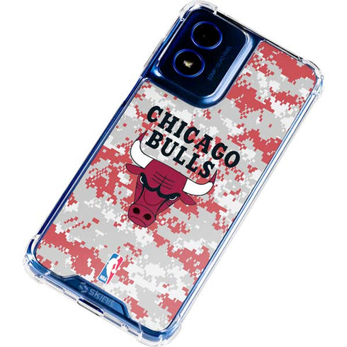 NBA Chicago Bulls Digi Camo Moto G 5G (2024) Clear Case