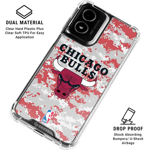 NBA Chicago Bulls Digi Camo Moto G Power 5G (2024) Clear Case