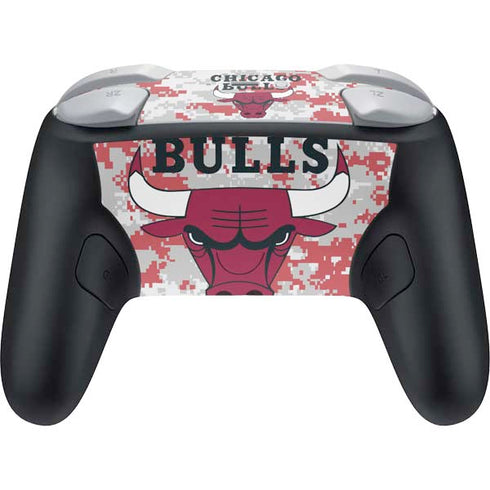 NBA Chicago Bulls Digi Camo Nintendo Switch 2 (2025) Pro Controller Skin