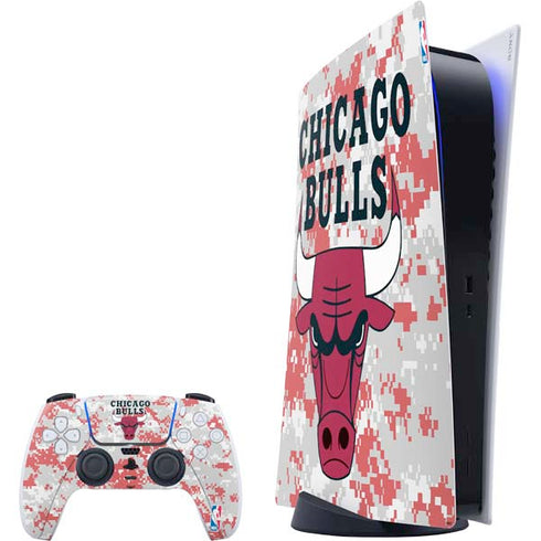 NBA Chicago Bulls Digi Camo PlayStation PS5 Skins