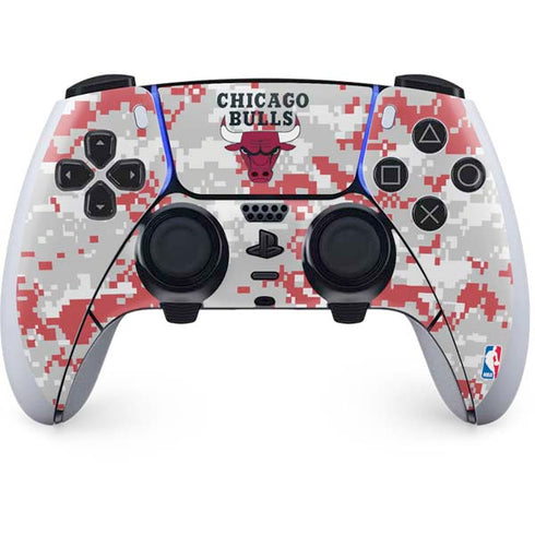 NBA Chicago Bulls Digi Camo PS5 DualSense Edge Pro Controller Skin