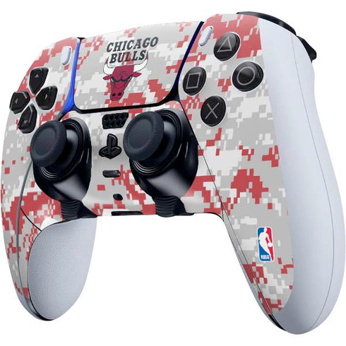 NBA Chicago Bulls Digi Camo PS5 DualSense Edge Pro Controller Skin