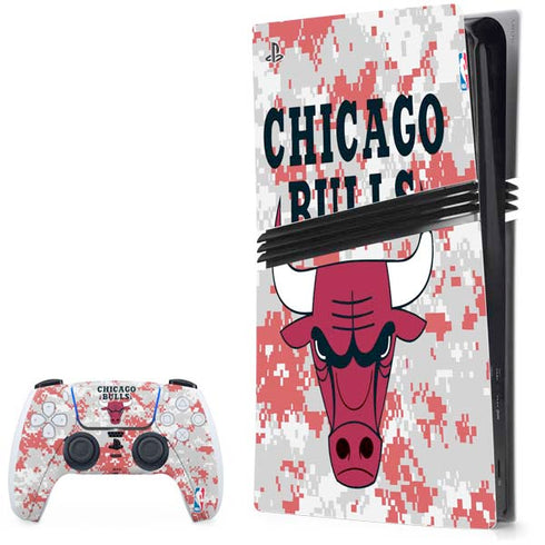 NBA Chicago Bulls Digi Camo PlayStation PS5 Skins