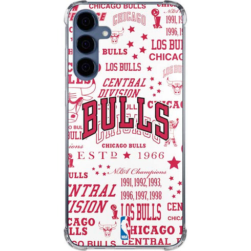 NBA Chicago Bulls Historic Blast Galaxy A35 5G Clear Case