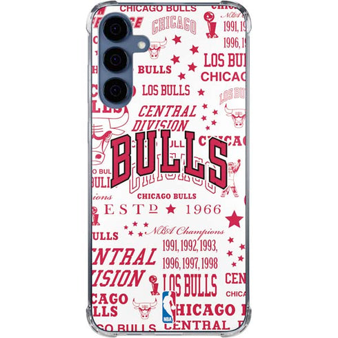 NBA Chicago Bulls Historic Blast Galaxy A55 5G Clear Case