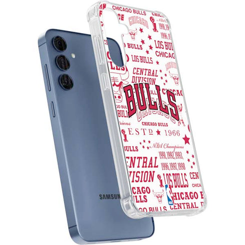NBA Chicago Bulls Historic Blast Galaxy A55 5G Clear Case