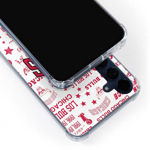 NBA Chicago Bulls Historic Blast Galaxy A55 5G Clear Case