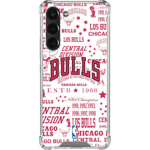 NBA Chicago Bulls Historic Blast Galaxy S24 FE Clear Case