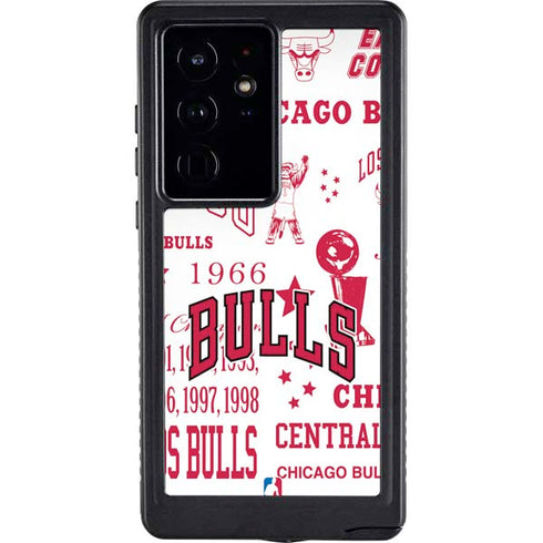 NBA Chicago Bulls Historic Blast Galaxy S24 Ultra Waterproof Case