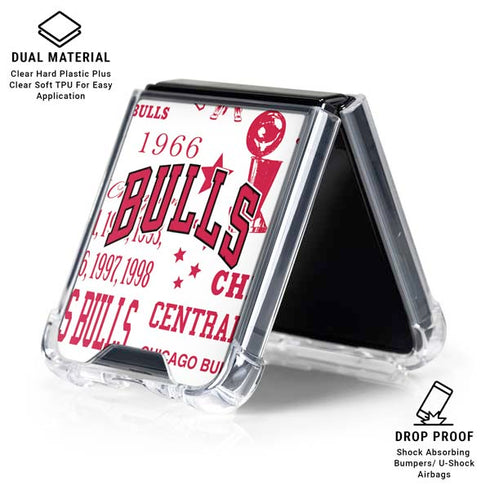NBA Chicago Bulls Historic Blast Galaxy Z Flip6 Clear Case